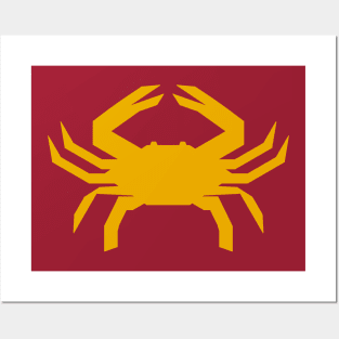 Radioactive Crab Logo Gold on Rad Posters and Art